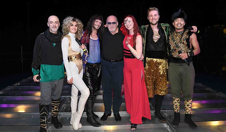 Dschinghis Khan - die neue Band mit Ralph Siegel bei den „FCR EAGLES Masters Toskana 2023“ (©Foto: Wolfgang Breiteneicher/Schneider Press)